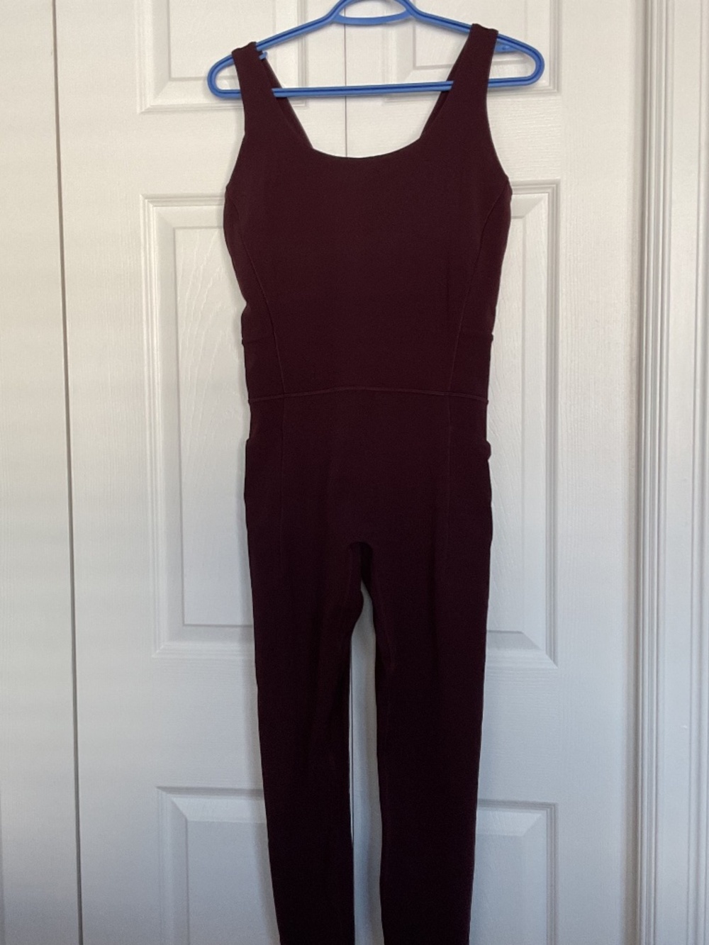 Athleta Burgundy Cropped Jumpsuit